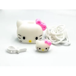 Şarj cihazı üçün çexol Hello Kitty, silikon, ağ