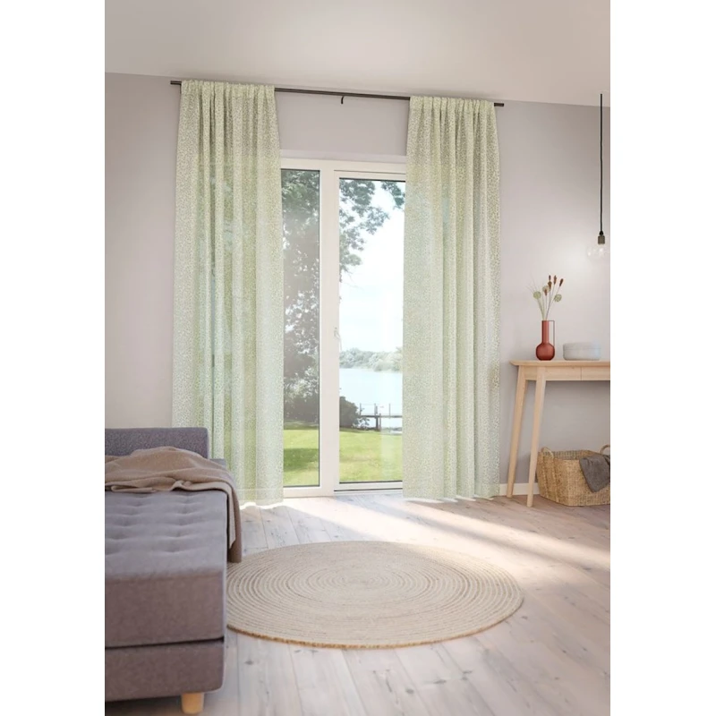 Штора JYSK Skasen, 140x300 см, полиэстер, светло-зеленый