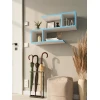 Divar rəfi Art Mebel 2, laminat, 45х145х20 sm, göy/ağ