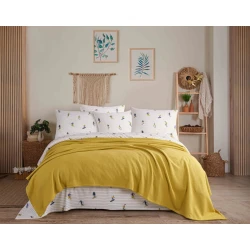 Комплект постельного белья Arawaza LLE05, пододеяльник 240х260 см, простыня 240х260 см, наволочки 50х70 см, двуспальный, хлопок, разноцветный