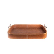 Sini Hom-me Winston 105324, 47.5x37x10 sm, süni dəri/paslanmayan polad, qəhvəyi