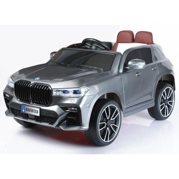 Uşaq elektrik avtomobili 8_12V BMW X8, 1-5 yaş, boz