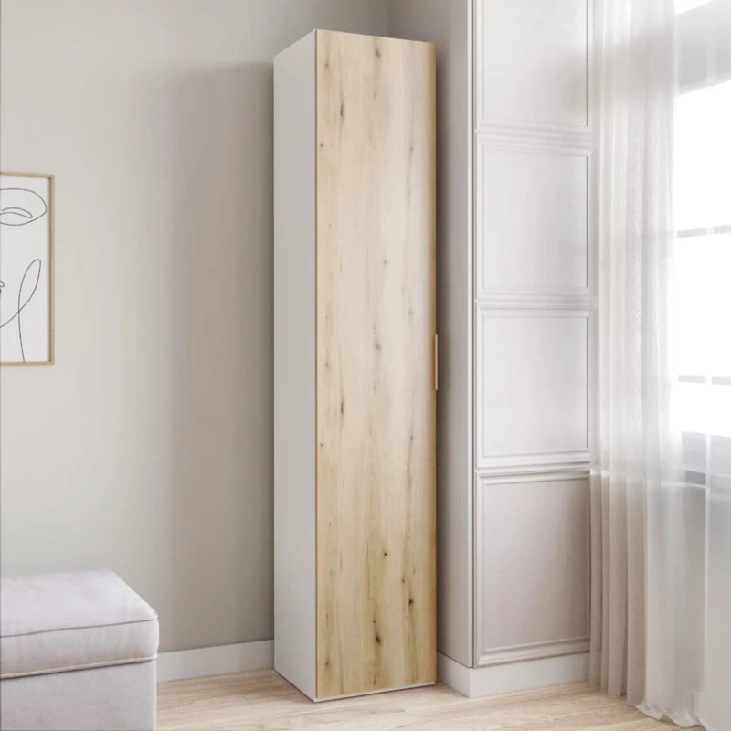 Шкаф Art Mebel 18, 210x50x45 см, ламинат, белый/коричневый Шкаф Art Mebel 18, 210x50x45 см, ламинат, белый/коричневый