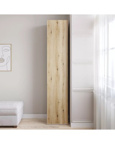 Şkaf Art Mebel 18, 210x50x45 sm, laminat, ağ/qəhvəyi