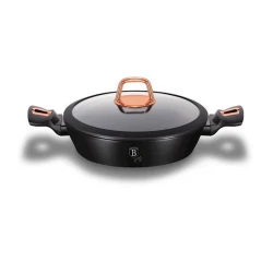 Сковородка Berlinger Haus BH-1640N, 28 см, Алюминий, Две ручки, Черный