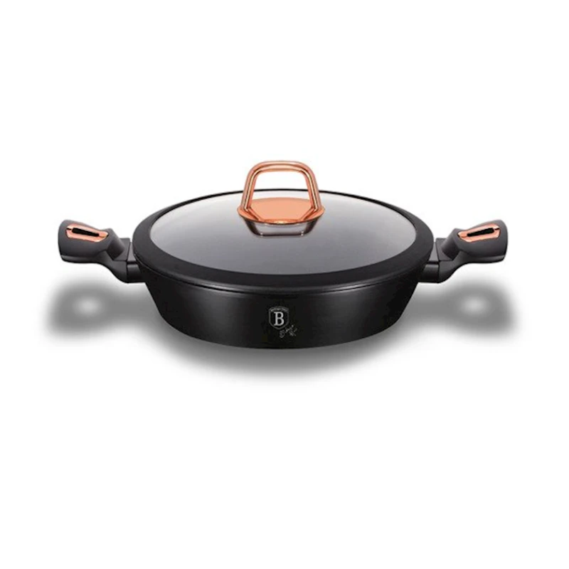 Сковородка Berlinger Haus BH-1640N, 28 см, Алюминий, Две ручки, Черный Сковородка Berlinger Haus BH-1640N, 28 см, Алюминий, Две ручки, Черный