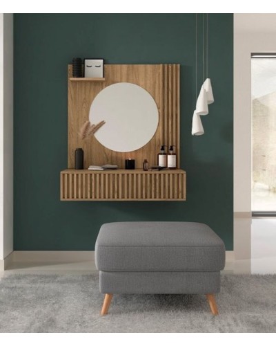 Makiyaj masası Art Mebel 85, laminat, votan, 100x70x40 sm