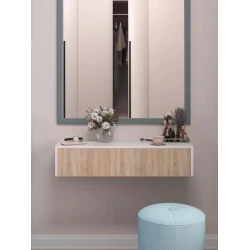 Туалетный столик Art Mebel 10, ламинат, 17х71х30 см, белый/сонома