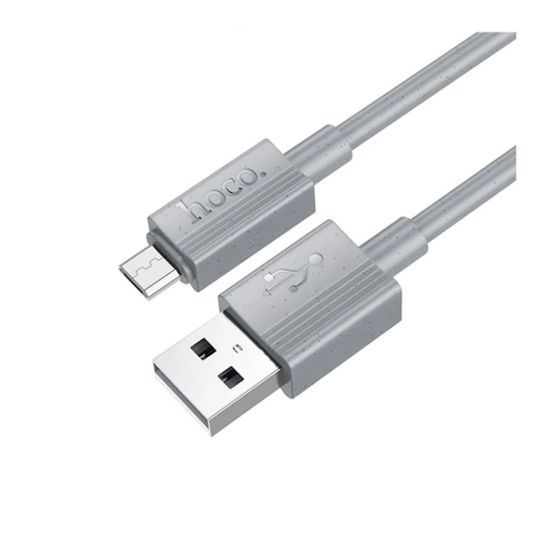 Кабель USB Hoco X107 MicroUSB, 1 м, серый Кабель USB Hoco X107 MicroUSB, 1 м, серый