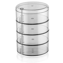 Органайзер с выдвижными ящиками, aкрил, 11x11x18 см, прозрачный