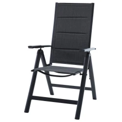 Садовый стул JYSK Mysen, полиэстер/ткань, черный/серый, 58x69x110 см Садовый стул JYSK Mysen, полиэстер/ткань, черный/серый, 58x69x110 см