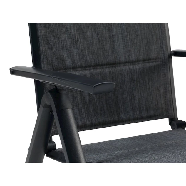 Садовый стул JYSK Mysen, полиэстер/ткань, черный/серый, 58x69x110 см Садовый стул JYSK Mysen, полиэстер/ткань, черный/серый, 58x69x110 см