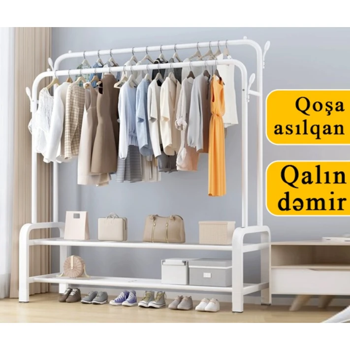 Вешалка WOW150Stbl, металл, белая, 150x57x110 см