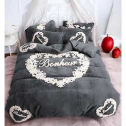 Yataq dəsti Narlı 000299, yorğan üzü 200х230 sm, mələfə 250x250 sm, yastıq üzü 50x70 sm (2 əd), ikinəfərlik, boz