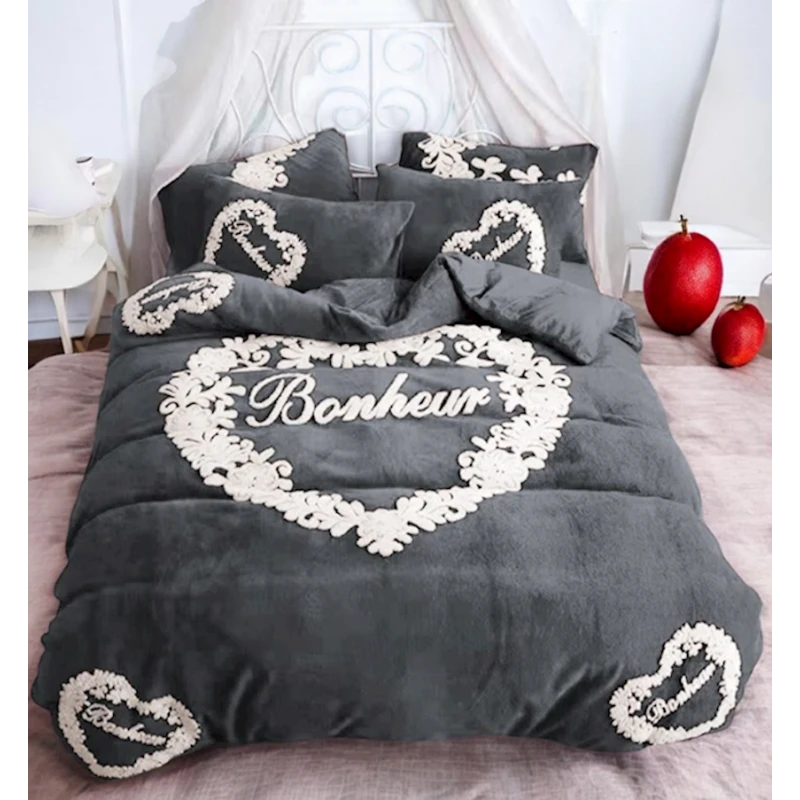 Комплект постельного белья Narlı 000299, пододеяльник 200х230 см, простыня 250x250 см, наволочка 50x70 см (2 шт), двуспальный, серый