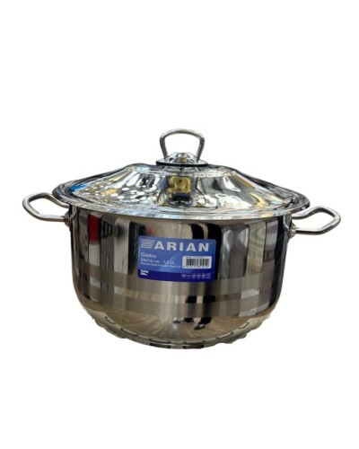 Qazan Arian, paslanmayan polad, gümüşü, 45 sm, 45.5 l