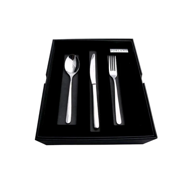 Набор столовых приборов Porland Solenza, мытье в посудомоечной машине, нержавеющая сталь, серебристый, 17/20 см, на 6 персон, 18 предметов Набор столовых приборов Porland Solenza, мытье в посудомоечной машине, нержавеющая сталь, серебристый, 17/20 см, на 6 персон, 18 предметов