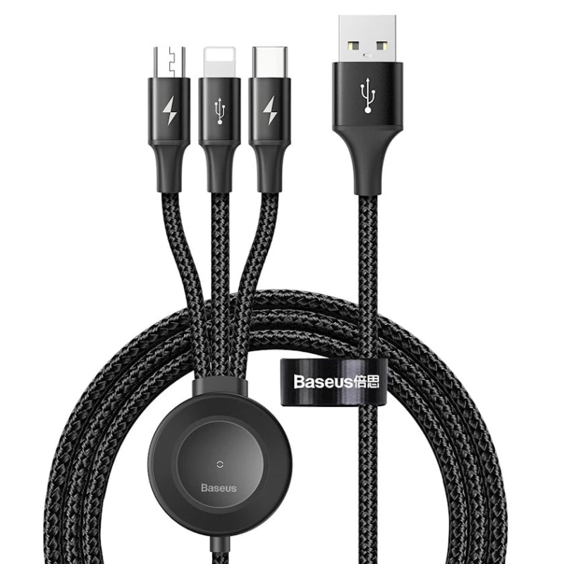 Кабель USB Baseus Star Ring Series Four-in-one Wireless Charging Cable USB For M+L+T+AppleWatch