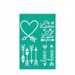 Трафарет самоклеящийся Rosa Talent, 13x20 см, №2010 Love