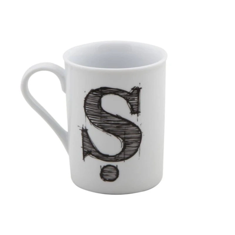 Кружка Porland Letter Ş 04AP016554, белая, 285 мл