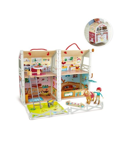 Oyun dəsti Hape Pony Club Ranch, 3+ yaş, 25 parça