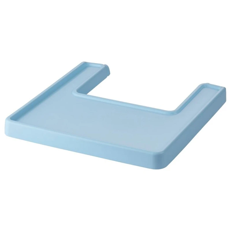 Стульчик для кормления İKEA ANTILOP, полипропилен, голубой/серебристый, до 3 лет