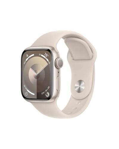 Ağıllı saat Apple Watch 9 45mm GPS - Starlight Aluminum Case with M/L Starlight Sport Band (MR973QR/A)
