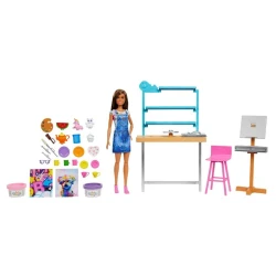 Кукла Barbie Create art studio HCM85, 29 см