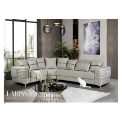 Угловой диван Stil Mebel Larissa, 300/220x80x82 см, серый Угловой диван Stil Mebel Larissa, 300/220x80x82 см, серый