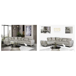 Угловой диван Stil Mebel Larissa, 300/220x80x82 см, серый Угловой диван Stil Mebel Larissa, 300/220x80x82 см, серый