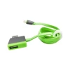 Кабель KG-3605 USB to USB/Lightning Green