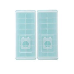 Набор форм для льда Miniso 16-Compartment Ice Cube Tray, 2 шт, синий Набор форм для льда Miniso 16-Compartment Ice Cube Tray, 2 шт, синий
