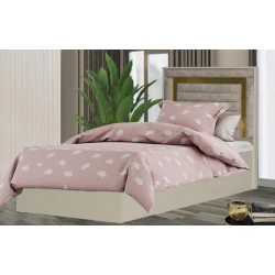 Односпальная кровать Çarpayılar Star, ламинат, кремовый, 90x112x210 см