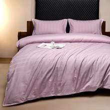 Yataq dəsti Luxe Cotton 000761, yorğan üzü 200x220 sm, mələfə 240x260 sm, yastıq üzü 50х70 sm, ikinəfərlik, lüks-satin, çəhrayı