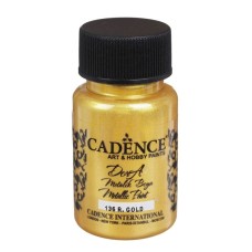 Akril boya-metallik Cadence Dora Metallic Paint 136 Rich Gold 50 ml