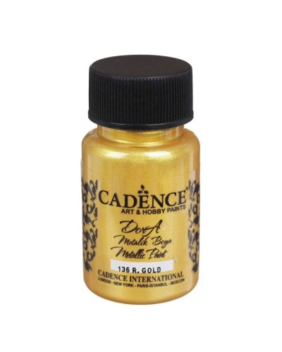 Akril boya-metallik Cadence Dora Metallic Paint 136 Rich Gold 50 ml