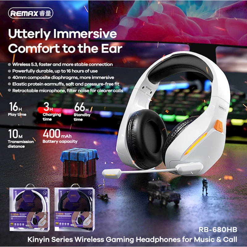 Беспроводные наушники Remax RB-680HB Wireless White Беспроводные наушники Remax RB-680HB Wireless White