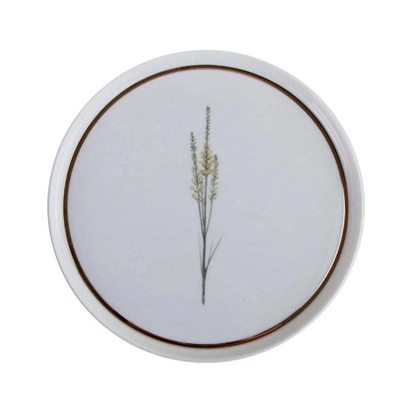 Тарелка Porland Botanical 04ALM005042, 21 см, фарфор, белый