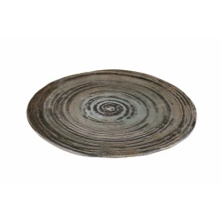 Тарелка Porland Stoneware 04SWA000055, керамогранит, коричневая, 22 см