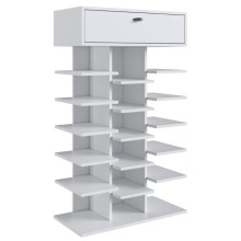 Ayaqqabı üçün tumba Art Mebel 87, laminat, ağ, 110х70х30 sm