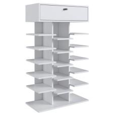 Ayaqqabı üçün tumba Art Mebel 87, laminat, ağ, 110х70х30 sm