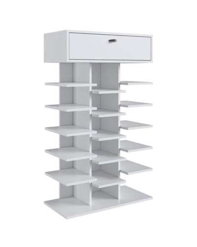Ayaqqabı üçün tumba Art Mebel 87, laminat, ağ, 110х70х30 sm