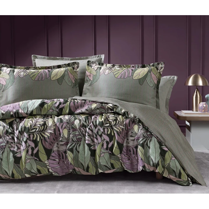 Комплект постельного белья Yataş Hanes, пододеяльник 200x220 см, простыня 260x240 см, наволочки 50x70 см, двуспальный, хлопковый сатин, хаки Комплект постельного белья Yataş Hanes, пододеяльник 200x220 см, простыня 260x240 см, наволочки 50x70 см, двуспальный, хлопковый сатин, хаки