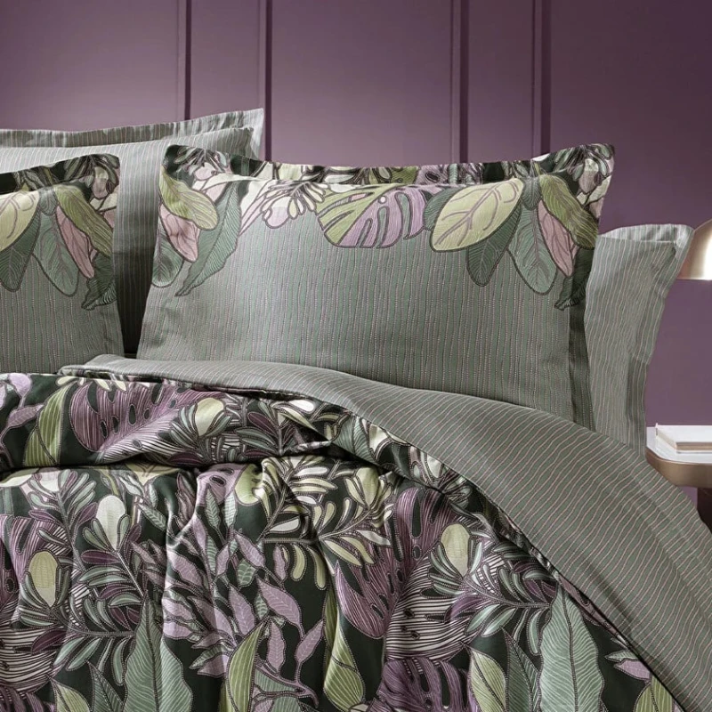 Комплект постельного белья Yataş Hanes, пододеяльник 200x220 см, простыня 260x240 см, наволочки 50x70 см, двуспальный, хлопковый сатин, хаки Комплект постельного белья Yataş Hanes, пододеяльник 200x220 см, простыня 260x240 см, наволочки 50x70 см, двуспальный, хлопковый сатин, хаки