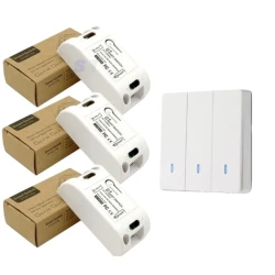 Умный выключатель + 3 приемника QIACHIP 433MHz Умный выключатель + 3 приемника QIACHIP 433MHz