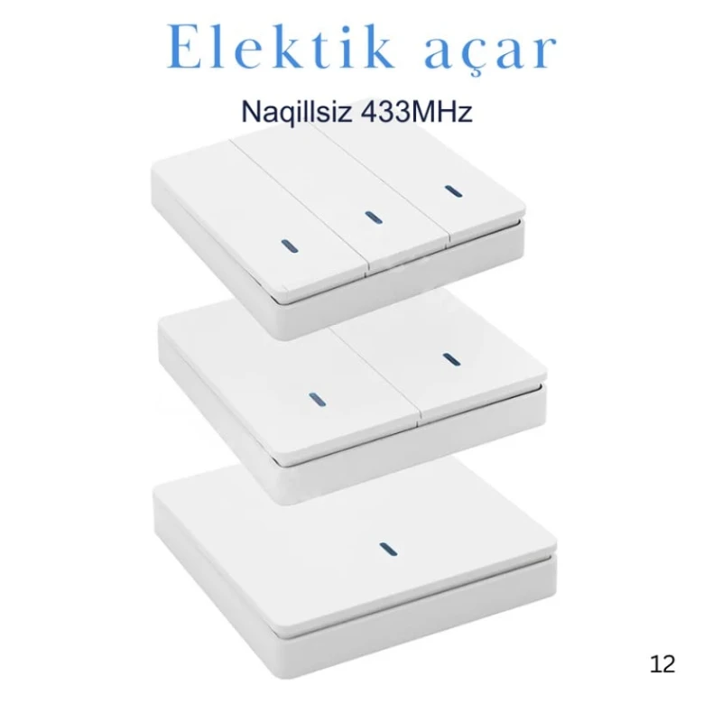 Умный выключатель + 3 приемника QIACHIP 433MHz Умный выключатель + 3 приемника QIACHIP 433MHz