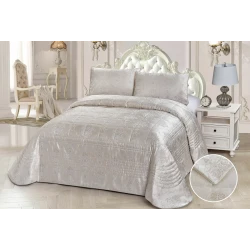 Örtük və yastıq üzü dəsti Sonna Belle Венера, 260x240 sm, avro, jakkard, bej