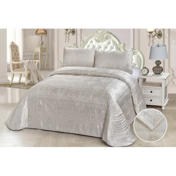 Örtük və yastıq üzü dəsti Sonna Belle Венера, 260x240 sm, avro, jakkard, bej