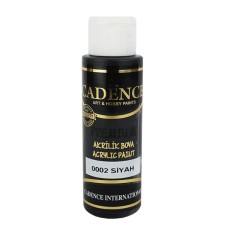 Akril boya Cadence Premium Acrylic Paint 0002 Black, qara, 70 ml