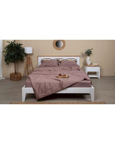 Yataq dəsti Askona Home Collection 1127, yorğan üzləri 200х220 sm, yastıq üzləri 50х70 sm, avro, satin, капучино, qəhvəyi